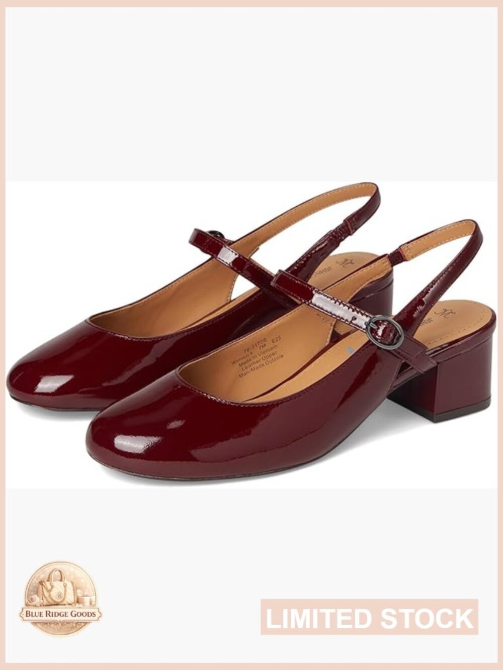 Patent Leather Slingback Pumps with TRUFOAM Footbed